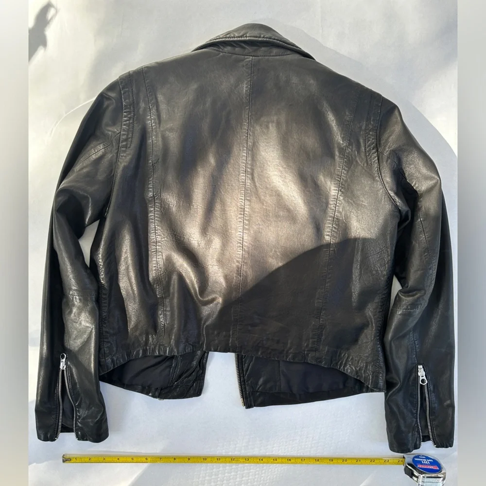 Madewell Black Washed Genuine Leather Jacket - Picture 15 of 16